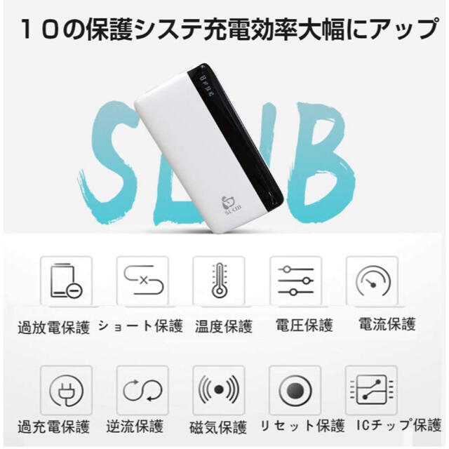 モバイルバッテリー 12000mAh PSE認証済 2台同時充電 J33  スマホ/家電/カメラのスマートフォン/携帯電話(バッテリー/充電器)の商品写真