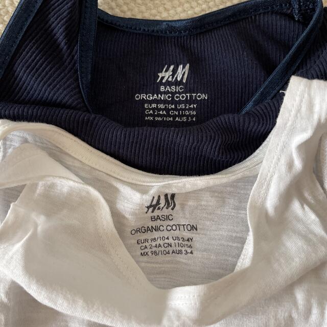 H&M(エイチアンドエム)のH＆M タンクトップ ノースリーブ  キッズ/ベビー/マタニティのキッズ服女の子用(90cm~)(Tシャツ/カットソー)の商品写真
