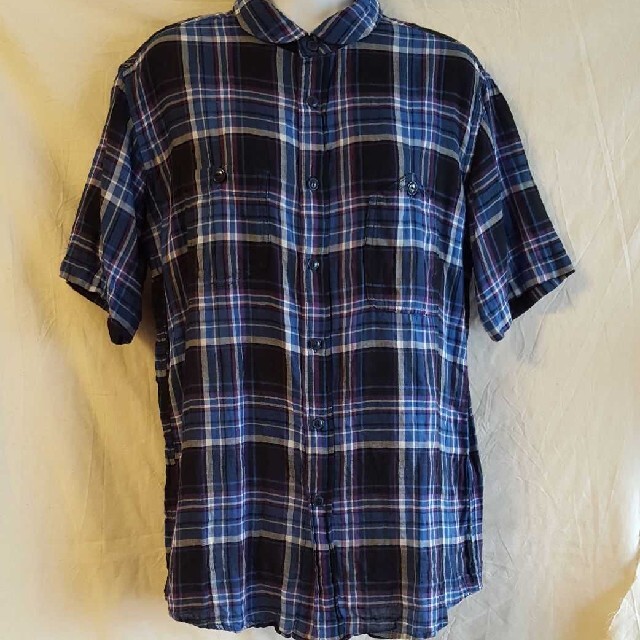 coen(コーエン)のコーエン 半袖チェックシャツ メンズ　L メンズのトップス(シャツ)の商品写真