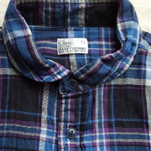 coen(コーエン)のコーエン 半袖チェックシャツ メンズ　L メンズのトップス(シャツ)の商品写真