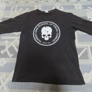 ナンバーナイン(NUMBER (N)INE)のNUMBER( N)INE スカルTシャツ タイム期 穴あき加工 サイズ4(Tシャツ/カットソー(半袖/袖なし))