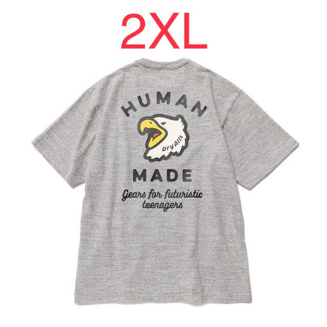 22AW HUMAN MADE POCKET Tシャツ 2XL グレーメンズ