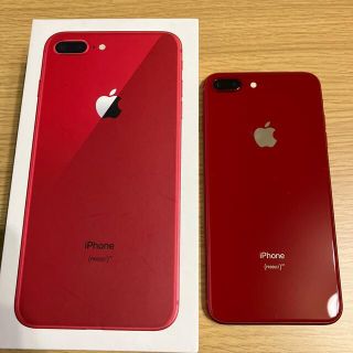 アイフォーン(iPhone)のiPhone 8 plus 64GB レッド　美品(携帯電話本体)