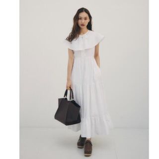 ランデブー(RANDEBOO)のRANDEBOO  Cape cotton dress(ロングワンピース/マキシワンピース)