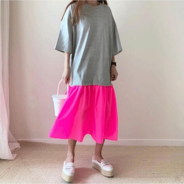 新品　NINE9U T-SHIRT type long dress レディースのワンピース(ロングワンピース/マキシワンピース)の商品写真