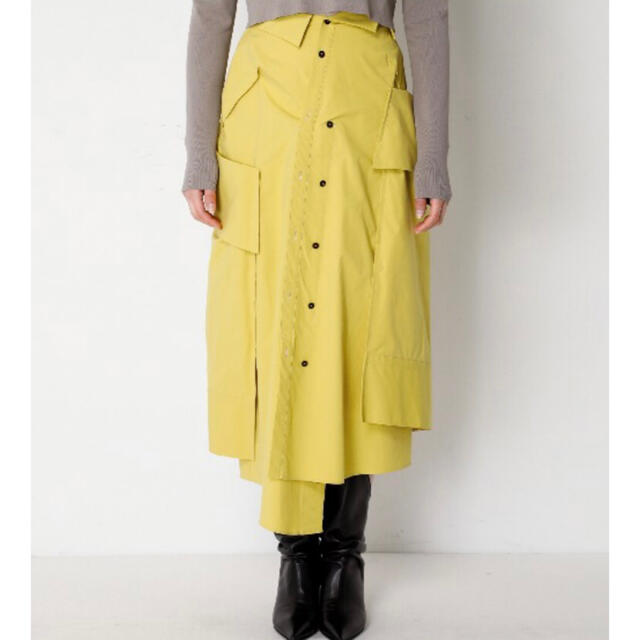 送料無料限定セール中 IRENE アイレネ crispy shirt pressed skirt 黒