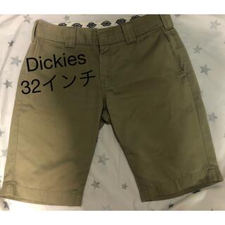 ディッキーズ(Dickies)のused ディッキーズハーフパンツ  メンズ サイズ32 ウエスト81 カーキ(ショートパンツ)