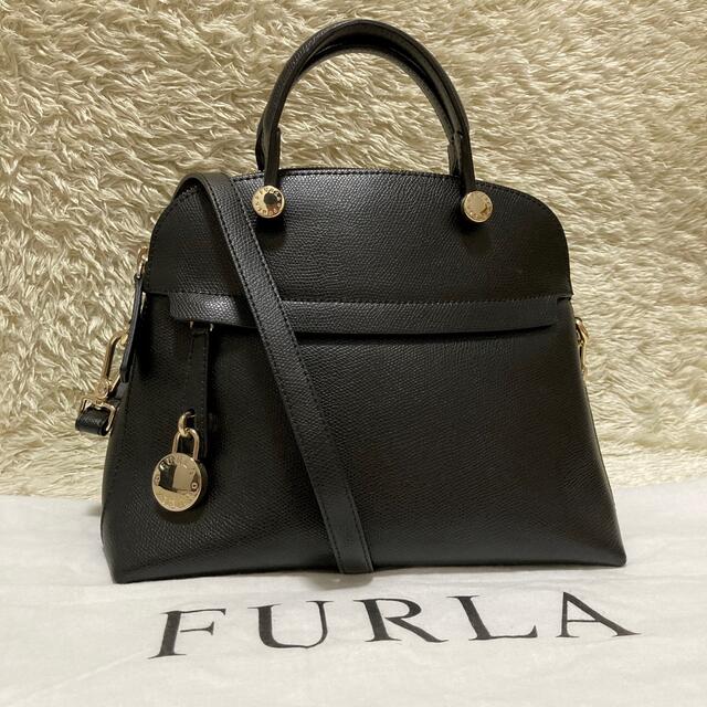 【美品】 FURLA パイパー Sサイズ 2way ブラック ショルダー