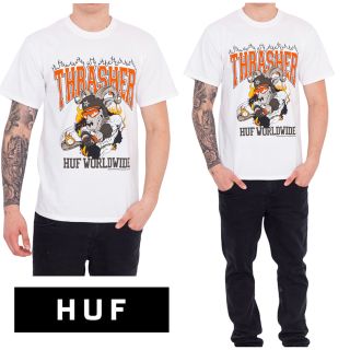 ハフ(HUF)のHUF X THRASHER RINCON T-SHIRT コラボTシャツ L(Tシャツ/カットソー(半袖/袖なし))