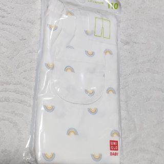 ユニクロ(UNIQLO)の新品　UNIQLOベビーレギンス虹柄ホワイト110cm（7分丈）(パンツ/スパッツ)