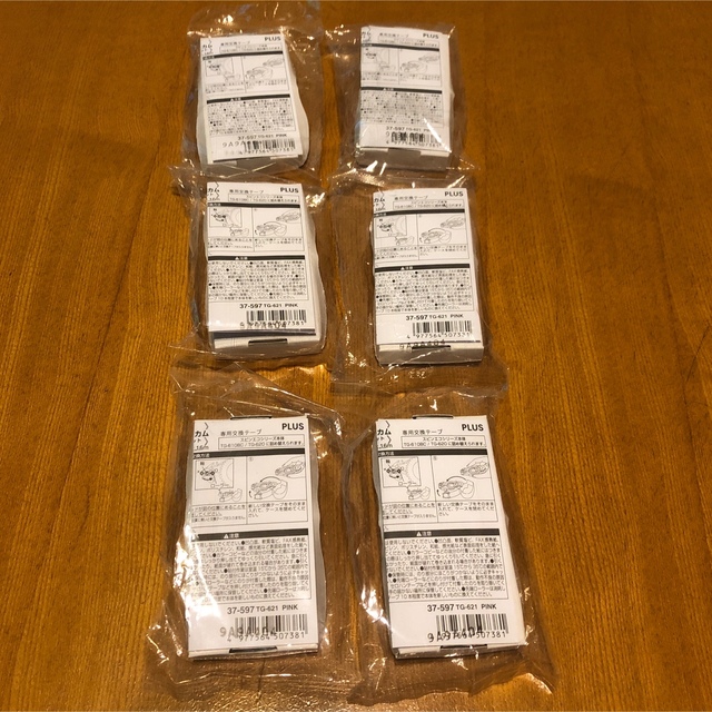 専用交換テープ　PLUS TG-610BC/TG-620 6個セット インテリア/住まい/日用品の文房具(テープ/マスキングテープ)の商品写真