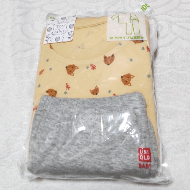 新品　UNIQLO×JOY OF PRINTきつね柄長袖パジャマ100 cm | フリマアプリ ラクマ