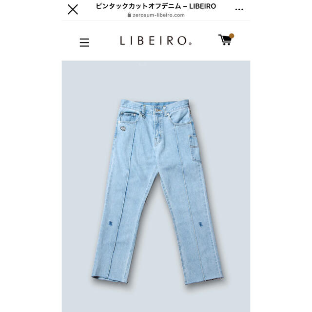 極美品　LIBEIRO ピンタック　カットオフ　デニム　パンツ　完売品