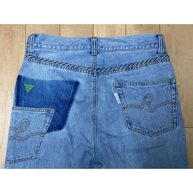 DOWBL(ダブル)の極美品　LIBEIRO ピンタック　カットオフ　デニム　パンツ　完売品 メンズのパンツ(デニム/ジーンズ)の商品写真