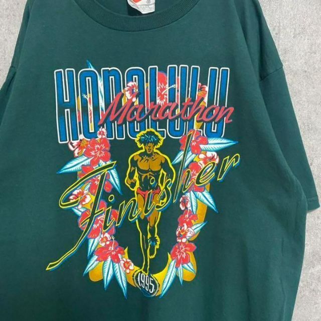 激レア　90S ナイキ　NIKE 深緑　tシャツ プリント　JAL 　F1 5