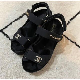 【即決】CHANEL シャネル 厚底サンダル イタリア製  35 1/2