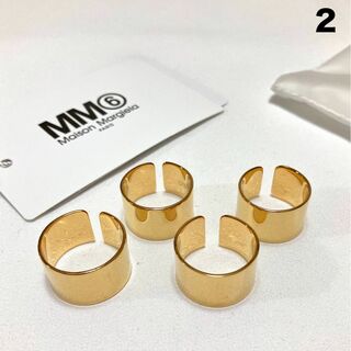 エムエムシックス(MM6)の新品 2 マルジェラ mm6 22ss 4連リング 指輪 金 ゴールド 3308(リング(指輪))