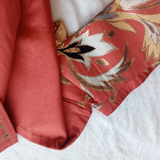 名古屋帯　赤 レディースの水着/浴衣(帯)の商品写真