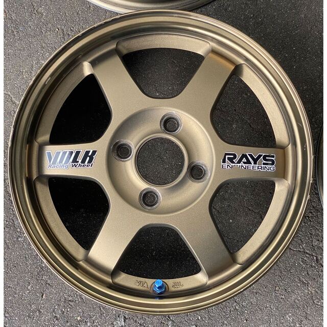 超美品Rays ボルクレーシング TE37 4H PCD100 5.5j +45