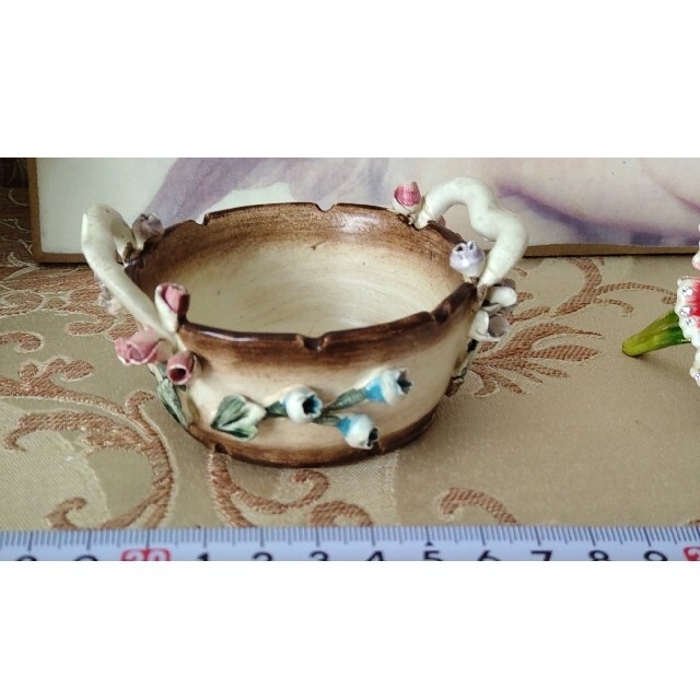 新品未使用 イタリア 陶花 壁掛け 額付き ナポレオン セラミック www