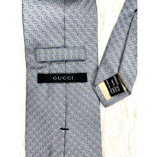 グッチ(Gucci)の【定番商品】グッチ　ネクタイ　マイクロGG柄　ライトブルー　シルク100%(ネクタイ)