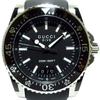 グッチ(Gucci)のグッチ 腕時計美品  DIVE 136.2 メンズ 黒(その他)