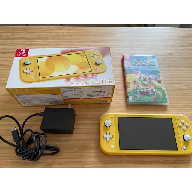 Nintendo Switch(ニンテンドースイッチ)のNINTENDO SWITCH LITE イエロー どうぶつの森セット エンタメ/ホビーのゲームソフト/ゲーム機本体(携帯用ゲーム機本体)の商品写真