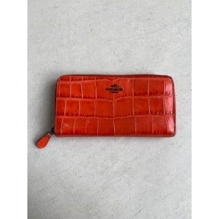 コーチ(COACH)の《COACH》コーチ クロコダイルラウンドジップ長財布 (f496)(財布)