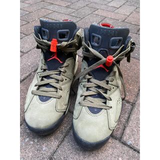 ナイキ(NIKE)のtravis scott aj6 オリーブ(スニーカー)