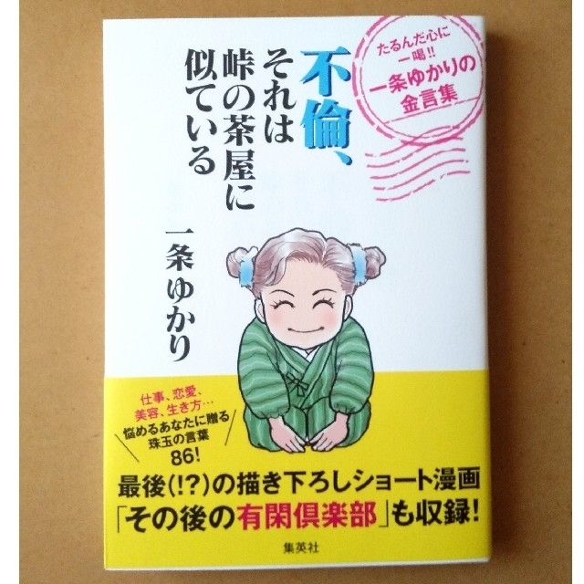 不倫、それは峠の茶屋に似ているたるんだ心に一喝！！一条ゆかりの金言集 エンタメ/ホビーの本(文学/小説)の商品写真