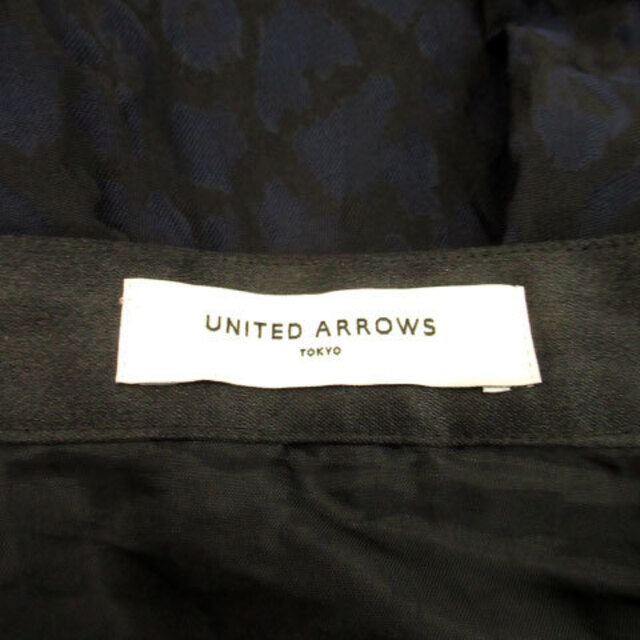 UNITED ARROWS(ユナイテッドアローズ)のユナイテッドアローズ フレアスカート ミニ丈 ヒョウ柄 レオパード柄 36 黒 レディースのスカート(ミニスカート)の商品写真