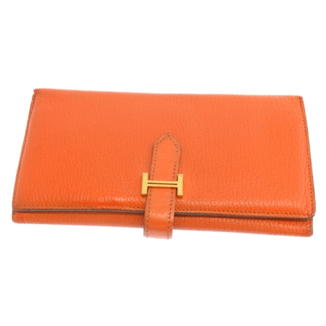 HERMES エルメス ベアンクラシック 三つ折り長財布 ゴールド金具