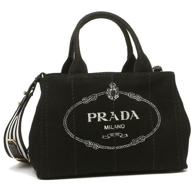 人気 プラダ カナパ ブラック PRADA レディース トートバッグ