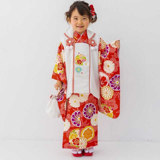小物 七五三 女の子 被布 正絹 新品!!足袋付き - 季節・年中行事 小物 七五三 女の子 被布 正絹 新品!!足袋付き - 季節・年中行事