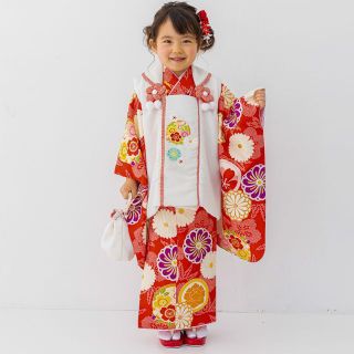 七五三 三歳 女児 被布着物フルセット 半衿足袋付 小町 NO37848(和服/着物)