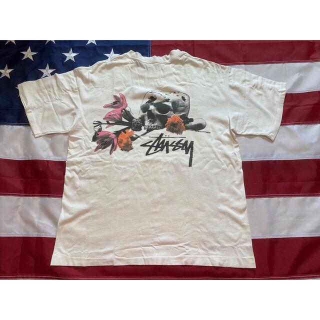 激レア　vintage 80s old stussy スカルフラワー