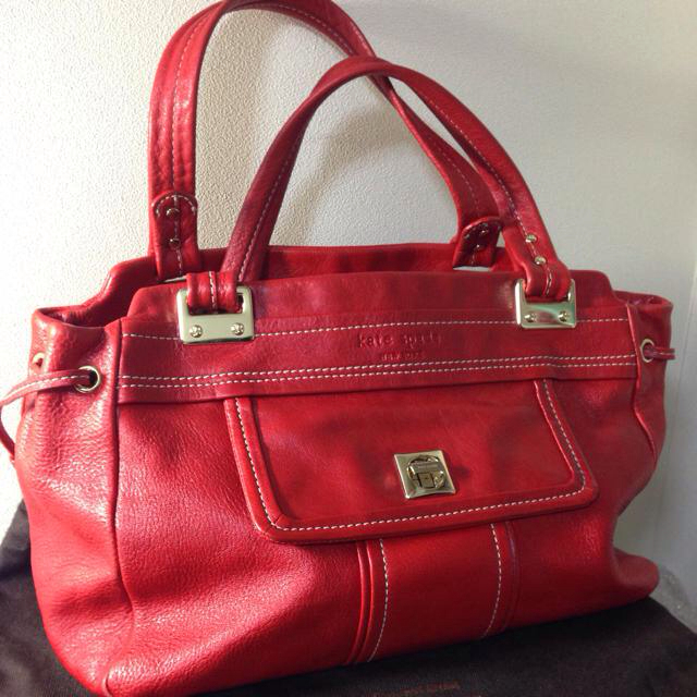 kate spade NEW YORK - Kate Spadeレザートートバック赤