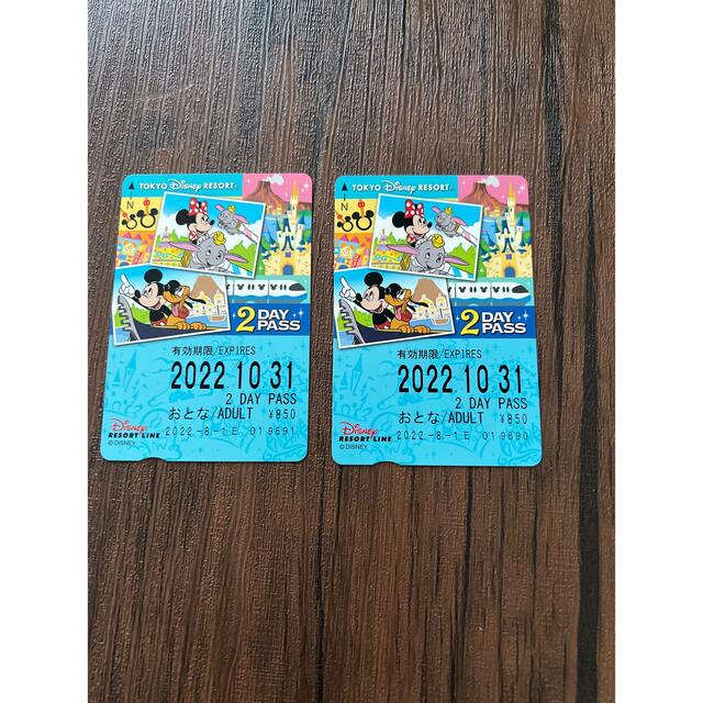 Disney(ディズニー)のディズニーリゾートライン　2DAYパス チケットの施設利用券(遊園地/テーマパーク)の商品写真