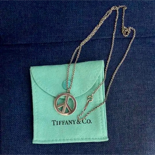 【エストネー】 Tiffany & Co. - TIFFANY&Co. ティファニー ピースマーク ダイヤネックレス YGの ハートや