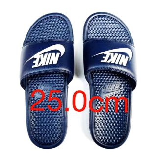 ナイキ(NIKE)の25.0cm NIKE BENASSI　ナイキ　ベナッシ　ネイビー(サンダル)