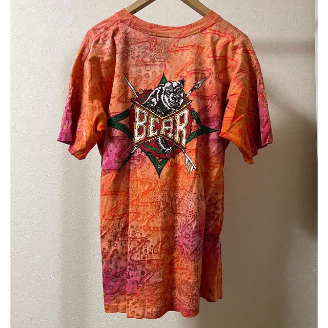 Bear USA(ベアー)のBEAR ベアー USA製 M サイズ 半袖 T-シャツ タイダイ 熊 古着 メンズのトップス(Tシャツ/カットソー(半袖/袖なし))の商品写真