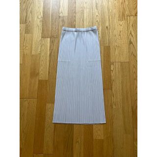 プリーツプリーズイッセイミヤケ(PLEATS PLEASE ISSEY MIYAKE)の新品　入手困難　プリーツプリーズ　BASICSスカート　サイズ1  ライトグレイ(ロングスカート)