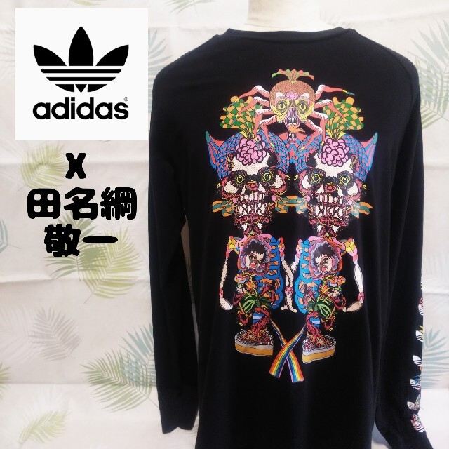 adidas(アディダス)のアディダスx田名綱敬一 コラボ ロンTブラック メンズのトップス(Tシャツ/カットソー(七分/長袖))の商品写真