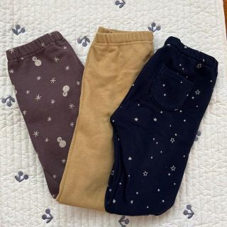 ユニクロ(UNIQLO)のUNIQLO 裏起毛　レギンス　3枚セット　90(パンツ/スパッツ)