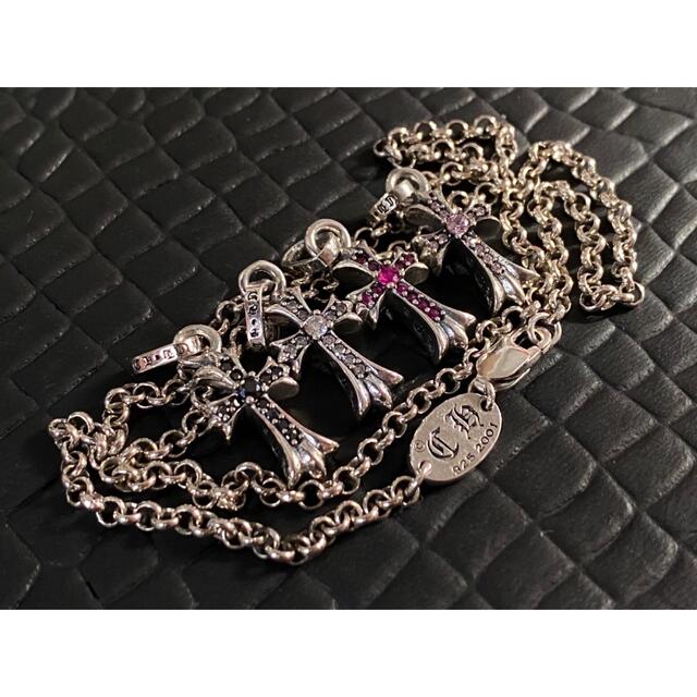 Chrome Hearts(クロムハーツ)の★クロスヘッド★シルバー925製　新品未使用品　ベビーファット　タイニィパヴェ メンズのアクセサリー(ネックレス)の商品写真