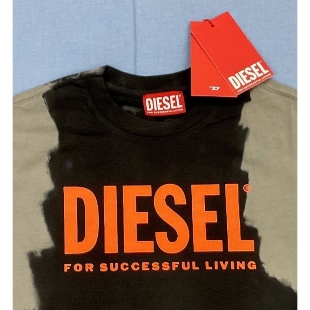 DIESEL　KID　タイダイ柄ロゴTシャツ　ブルー/ブラック　4Y　正規品