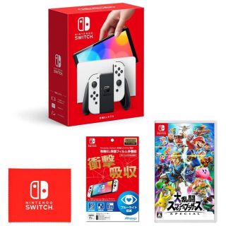 ニンテンドースイッチ(Nintendo Switch)の新品　未開封　Nintendo Switch(有機ELモデル)＋３点セット(家庭用ゲーム機本体)