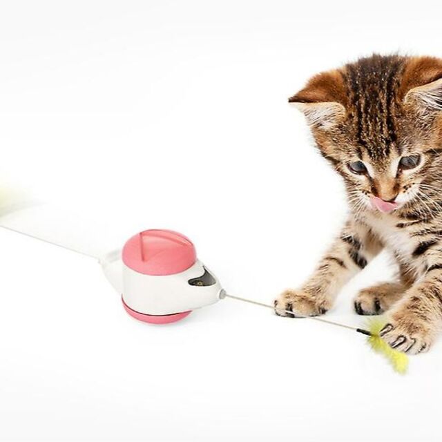 ピンク 猫 タンブラー スイング おもちゃ 自動回転 バランス 羽 ボール その他のペット用品(猫)の商品写真