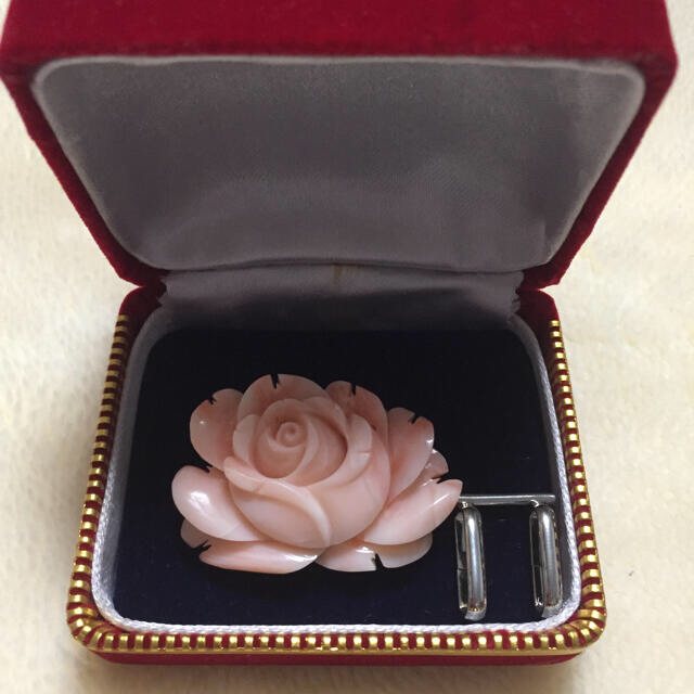 2way 帯留め ブローチ 【Gb12】 18K 珊瑚 コーラル 薔薇 花 ピン