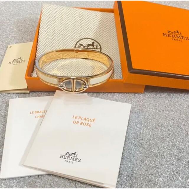 HERMES エルメス ミニクリック シェーヌダンクル クリーム×ローズ